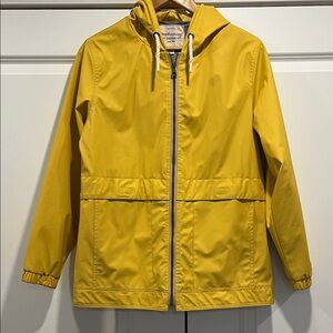 Yellow Hooded Weatherproof Jacket